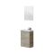 Mobile bagno sospeso con specchio 40x58x22h cm rovere - Akamaru