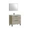 Mobile bagno sospeso con specchio 80x80x45h cm rovere - Abissalino