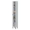 Mobile Colonna Bianco Lucido Grigio 3 Ripiani 2 Ante 30x25x182h cm, Reversibile - Nin