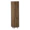 Mobile Colonna Marrone Noce 2 Ripiani 2 Ante 35x32x155h cm, Portabiancheria - Cropani