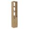 Mobile Colonna Marrone Rovere 3 Ripiani Un'anta 30x30x170h cm, 5 Vani - Leuca