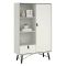 Mobile con vetrina 2 ante 101x40x161h cm bianco e nero - Mora