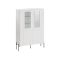 Mobile con vetrina 2 ante 110x39x160h cm bianco - Cimino