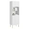 Mobile con vetrina 59x42x182h cm bianco - Raccuja