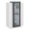 Mobile con vetrina da soggiorno 3 ante 80x38x121h cm bianco lucido e ardesia - Ablaze