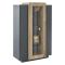 Mobile con vetrina design 3 ante 80x38x121h cm antracite e acero - Ablaze