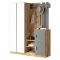 Mobile da ingresso 3 ante con specchio quercia e antracite 147x179h cm - Arcibaldo