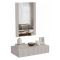 Mobile da Ingresso Beige Specchio Incluso Paia 80x42x97h cm, un Cassetto - Premolo