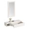 Mobile da Ingresso Bianco Beige Specchio Incluso un Cassetto 82x30x16h cm, un Ripiano - Ingria
