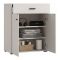 Mobile da Ingresso Bianco Crema Nero un Cassetto 2 Ripiani 77x35x98h cm, 2 Ante - Torrice