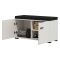 Mobile da Ingresso Bianco Crema Nero un Ripiano 2 Ante 77x35x40.5h cm, 2 Vani - Druento