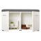 Mobile da Ingresso Bianco Grigio Scuro un Ripiano 2 Ante 79x35x45h cm, 2 Vani - Cannole