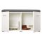 Mobile da Ingresso Bianco Grigio un Ripiano 2 Ante 79x35x45h cm, 2 Vani - Cannole