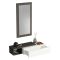 Mobile da Ingresso Bianco Nero Antracite Specchio Incluso un Cassetto 82x30x16h cm, un Ripiano - Ingria