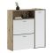 Mobile da ingresso da parete 3 ante rovere e bianco 91x94h cm - Scultore