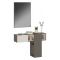 Mobile da Ingresso Grigio Beige Specchio Incluso un Cassetto 100x31x75h cm, un Vano - Daba