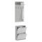 Mobile da Ingresso Grigio Cemento Bianco Paia Cassetti 54x28x181h cm, Ripiani - Sestola