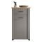 Mobile da Ingresso Grigio Marrone Rovere un Cassetto 2 Ripiani 60.5x41x105h cm, Un'anta - Rogeno