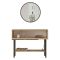 Mobile da Ingresso Marrone Rovere Beige Effetto paglia di Vienna 100x30x76h cm, 2 Ripiani - Recale