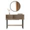 Mobile da Ingresso Marrone Rovere Nero Specchio Incluso Modulabile 100x30x76h cm, 2 Ripiani - Recale
