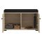 Mobile da Ingresso Marrone Rovere Nero un Ripiano 2 Ante 77x35x40.5h cm, 2 Vani - Druento