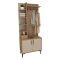 Mobile da Ingresso Marrone Rovere Nodi Beige 6 Paia 7 Ripiani 74x33x183h cm, Appendiabiti - Formigaro
