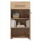 Mobile da Ingresso Marrone Rovere Nodi Nero un Cassetto 2 Ripiani 54.5x40x101.5h cm, Un'anta - Pincara
