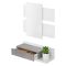 Mobile da ingresso sospeso con cassetto bianco e cemento 75x90h cm - Anro
