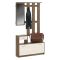 Mobile da ingresso sospeso con scarpiera bianco e quercia 100x190h cm - Garolfo