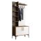 Mobile ingresso 2 ante legno e metallo noce e bianco 90x200h cm - Anja