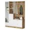 Mobile ingresso appendiabiti quercia e bianco 140x181h cm - Anumali
