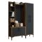 Mobile ingresso classico 4 ante noce e antracite 150x200h cm - Vivian