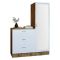 Mobile ingresso con 3 cassetti quercia e bianco 60x72h cm - Jaime