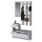 Mobile ingresso sospeso con scarpiera bianco e cemento 100x190h cm - Garolfo