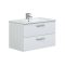 Mobile lavabo 2 cassetti 80x45x50h cm bianco lucido - Felix