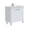 Mobile lavandino 2 ante 80x45x80h cm bianco lucido - Florante