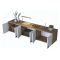 Mobile Pensile Marrone Rovere Bianco 6 Ante 3 Vani 180x44h cm, Apertura Battente - Jelsi
