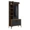 Mobile per ingresso 2 ante legno e metallo noce e antracite 90x200h cm - Anja