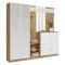 Mobile per ingresso 4 ante quercia e bianco 187x180h cm - Artin