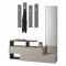 Mobile per ingresso sospeso con specchio 2 ante tortora e antracite 137x54h cm - Ascari