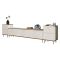 Mobile Porta tv Beige Marmo 2 Ripiani Apertura a Ribalta 260x35x45h cm, 5 Ante - Cortin
