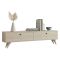 Mobile Porta tv Beige Marmo 2 Vani 2 Ante 160x25x40h cm, Apertura a Ribalta - Atestino