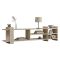 Mobile Porta tv Beige Marmo Beige Marmo 2 Ripiani 5 Vani 156x30x40h cm, Peso Supportato 40 kg - Zubiena
