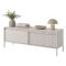 Mobile Porta tv Beige un Ripiano 2 Ante 154x40x53h cm, Anta Effetto Rigato - Kameza