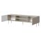 Mobile Porta tv Beige un Ripiano 2 Ante 200x42x57h cm, con Piedini in Metallo - Cesara
