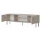 Mobile Porta tv Beige un Ripiano 2 Ante 4180x40x60h cm, con Piedini in Metallo - Rainerio