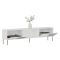 Mobile Porta tv Bianco 2 Ante 3 Vani 180x30x45h cm, Apertura a Ribalta - Imerese
