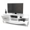 Mobile Porta tv Bianco 2 Ripiani Apertura a Ribalta 130x45x51h cm, Un'anta - Rinaldo