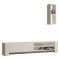 Mobile Porta tv Bianco 2 Ripiani Un'anta 160x27x33h cm, con Pensile - Cuorgne