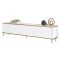 Mobile Porta tv Bianco 3 Ante con Finiture oro 180x35x45h cm, 3 Vani - Sassello